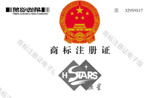 好消息，恒星組合商標申請注冊成功！